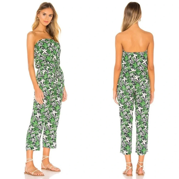 Velvet By Graham & Spencer Loretta Jumpsuit Green Jungle - Picture 2 of 11